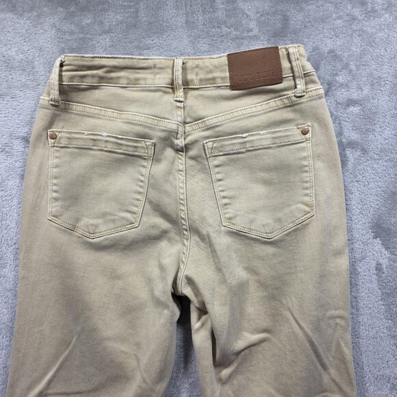 Judy Blue Jeans Womens 7/28 Khaki Tan Bootcut Stretch Garment Dyed JB88504 - Picture 3 of 10